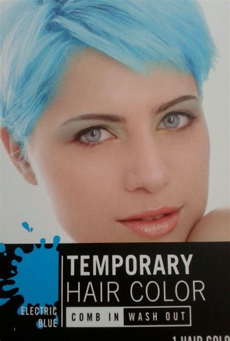 Temporary Hair Color Electric Blue Comb In Wash Out 1 Hair