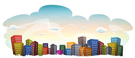 Cityscape With Buildings On Sky Background 524747 Vector Art At Vecteezy