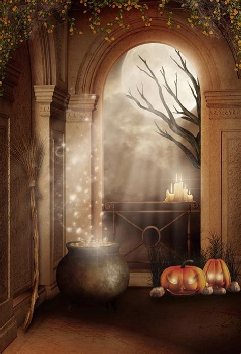 New Halloween Pumpkin Theme Candle Photography Backdrop Sale