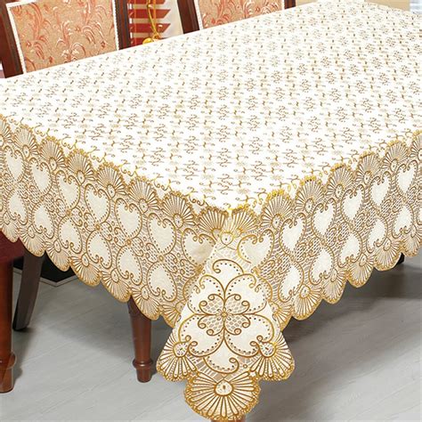 Pvc Tablecloth Oilproof Waterproof Jacquard Rectangle Table Cover Table