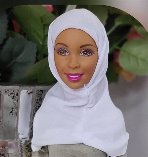 Barbie White Muslim Hijab Fits Fulla Curvy And Regular Etsy