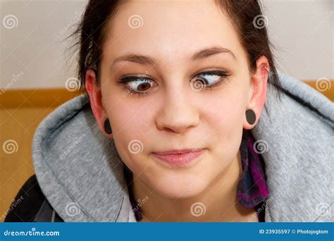 Crossed Eyes Stock Image Image Of Crossed Facial Face 23935597