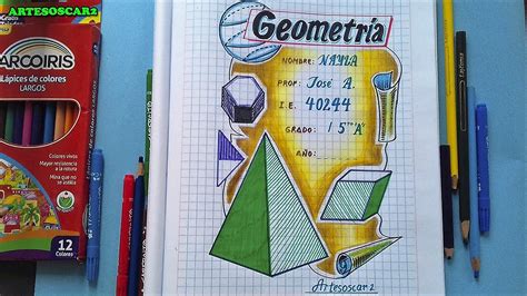 Como Dibujar Caratula De GeometrÍa Paso A Paso Youtube