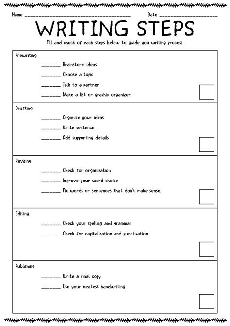 12 Writing Process Worksheets Free Pdf At