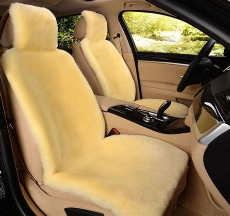 1 pc 100 natural fur australian sheepskin car seat covers universal size for one front seat