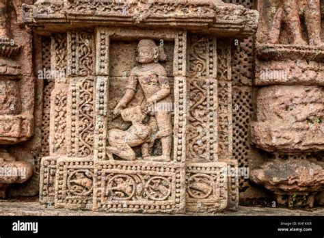Stone Carving At Konark Sun Temple Puri Stock Photo Alamy