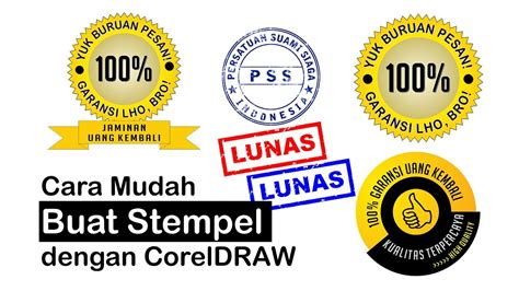 Cara Mudah Buat Stempel Dengan Coreldraw Youtube