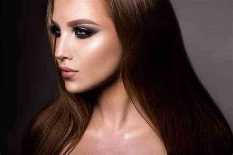 Make Up Glamour Portrait Of Beautiful Woman Model With Fresh Makeup And Romantic Hairstyle