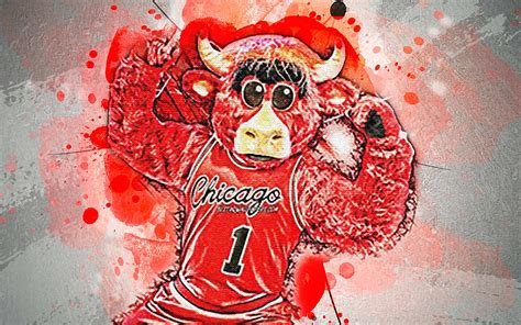 Benny The Bull Art Mascot Chicago Bulls Nba Usa Chicago Bulls Mascot