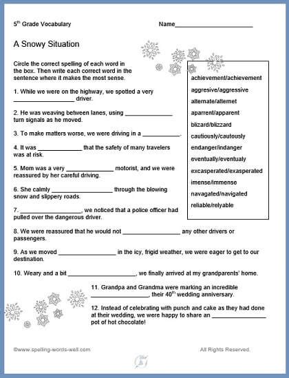Vocabulary Worksheets Printable And Organized By Subject K5 Learning