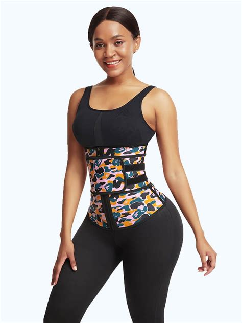 Shapellx Camouflage Waist Trainer Belt With Zipper Best Waist Trainer