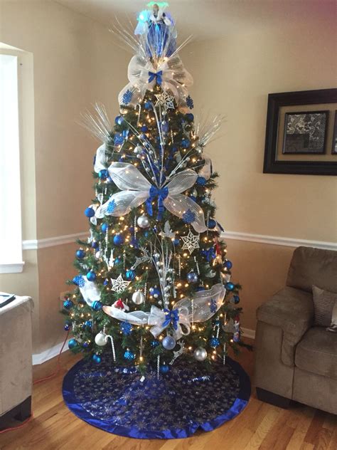 We did not find results for: Royal blue, white and silver christmas tree. Love the ...