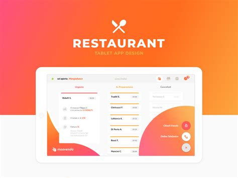 This app allows you to manage employee schedules and labor costs. A tablet app design for restaurant owners