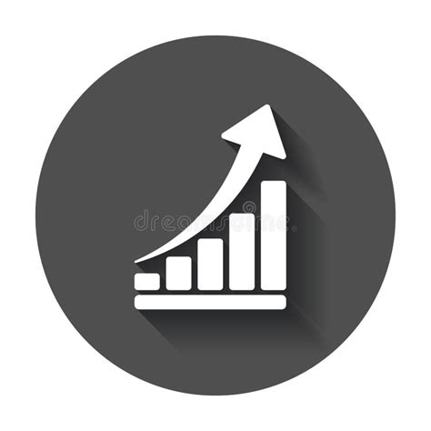 Growth Chart Icon Grow Diagram Flat Vector Illustration Business