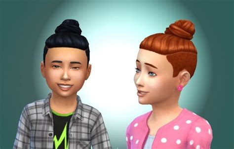 Shaved Bun Top For Kids At My Stuff Sims 4 Updates