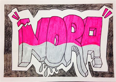 Sylvandale Middle School Art Class Graffiti Name Tag