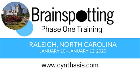 brainspotting phase one training raleigh nc cynthasis