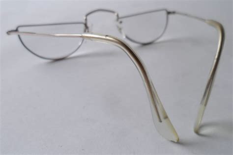 Vintage Reading Spectacles Nhto Gold Filled Half Moon Eye Spectacles Glasses Readers Frames 1950s