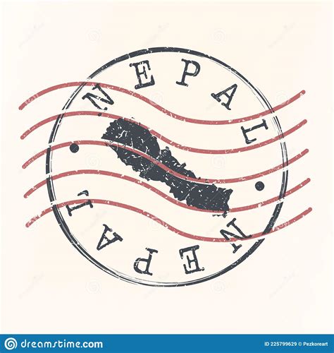 Nepal Stamp Postal Map Silhouette Seal Passport Round Design Vector Icon Design Retro Travel