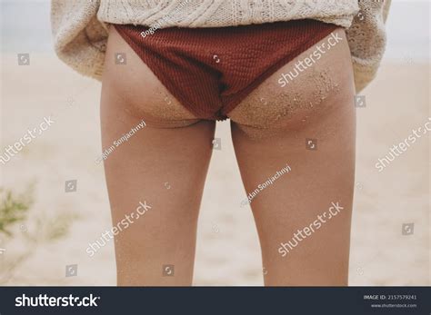 Woman Buttocks Tanned Legs Sand On Stock Photo Shutterstock