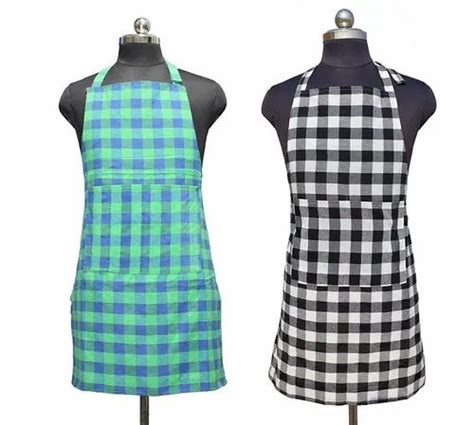Green And Black Checked Printed Cotton Apron For Kitchen Size Medium At Rs 140 In Meerut