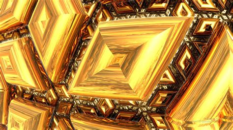 3d Abstract Artistic Cgi Digital Art Fractal Gems Geometry Gold
