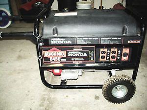 Honda Black Max 8125 Portable Generator 6500 Running Watts Honda GX390 13HP