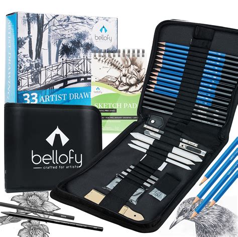 Buy Bellofy 33 Pack Drawing Kit With 100 Sheets Pad Drawing Kit For