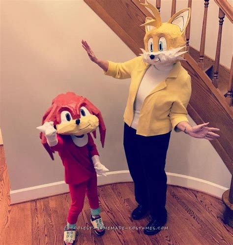 Cool Homemade Sonic Knuckles And Tales Paper Mache Costumes Homemade