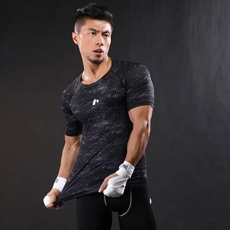 Новинка мужские компрессионные топы спортивные футболки для бега