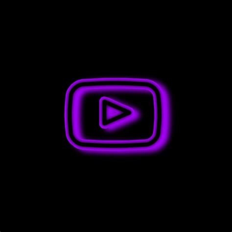 Icono De Youtube Morado ︎ Purple Wallpaper Iphone Neon Signs App