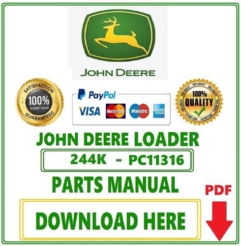 John Deere 244k Loader Parts Catalog Manual Download Pdf Pc11316