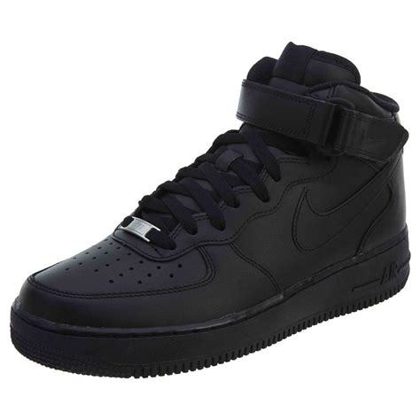 Nike Mens Air Force 1 Mid Shoes Blackblack 315123 001 Sneakers Men