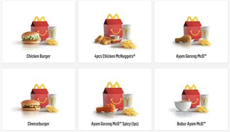 Harga McDonalds Happy Meal Menu Malaysia Terkini 2023 gambar png