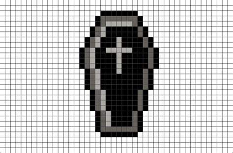 Black Coffin Pixel Art Pixel Art Pattern Pixel Art Pixel Art Grid