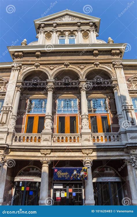 Facade Of The City Theater In Leiden Editorial Stock Photo Image Of