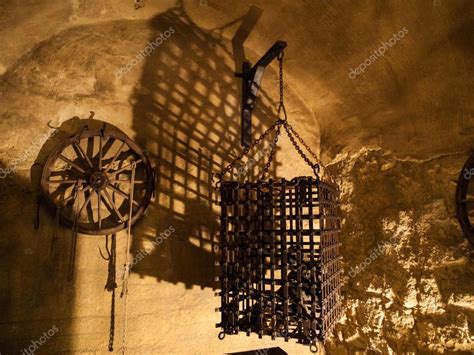 Cage In Torture Chamber Stock Photo Pyty