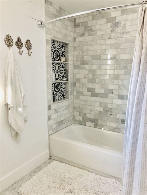 Custom Carrera Marble Shower Surround Bathroom Redesign Small Half