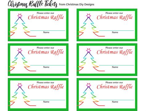 Printable Christmas Party Raffle Tickets Etsy