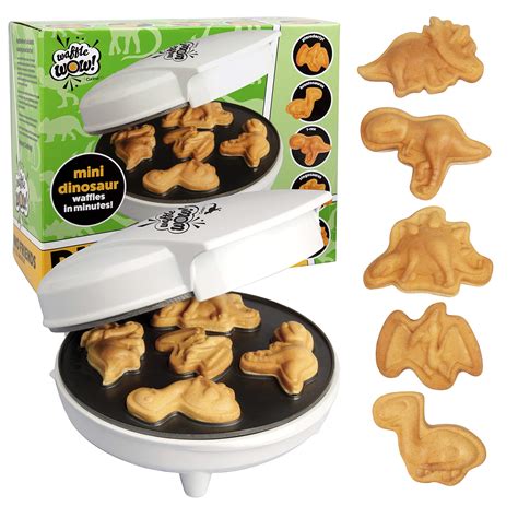 Buy Dinosaur Mini Waffle Maker 5 Different Shaped Dinos In Minutes