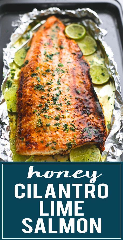 I rubbed it with extra virgin olive oil and seasoned it generously with salt and freshly cracked black. 30 minute baked Honey Cilantro Lime Salmon in foil ...