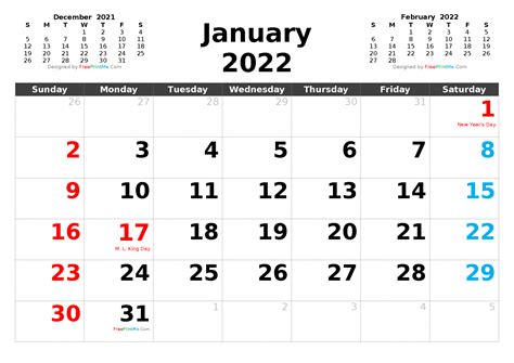 January 2022 Calendar Pdf Calendar Printable Free