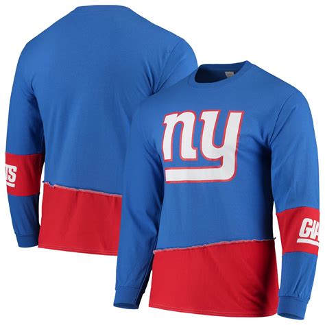 New York Giants Refried Apparel Upcycled Angle Long Sleeve T Shirt