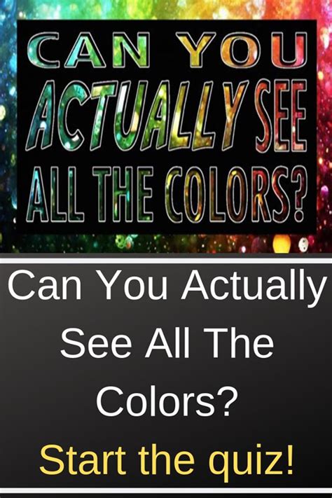 Can You Actually See All The Colors Weird World Weird Facts All