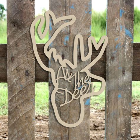 As the Deer Shape Framed Monogram Wooden (MDF) Cutout - Unfinished | Monogram frame, Handcrafted ...
