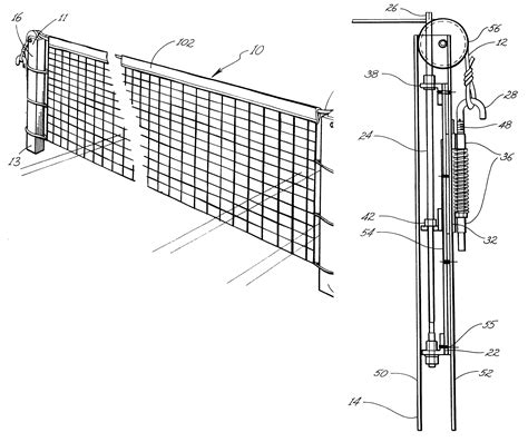 Buy a folding tennis net measure off the bay for a couple of bucks. Patent US6248030 - Tennis net regulating apparatus ...
