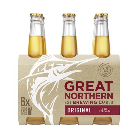 Buy Great Northern Original Lager Bottle 330ml 6 Pack Coles