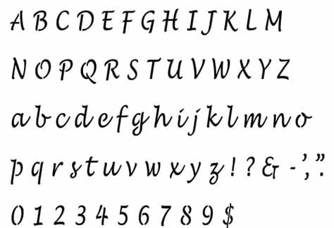Font lucida sans & typewriter. Lucida Handwriting complete alphabet letter and number ...