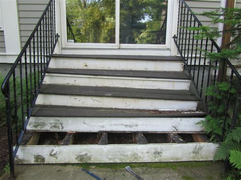 Replacing A Rotting Porch Porch Repair Porch Stairs Deck Stair Stringer