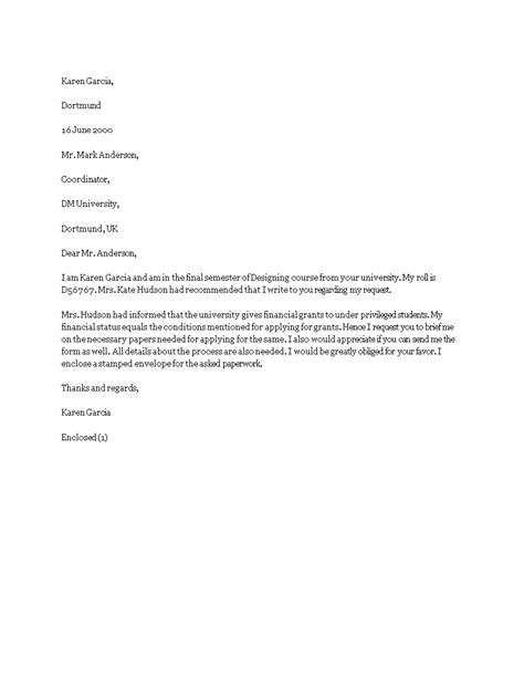 Grant Request Letter Templates At